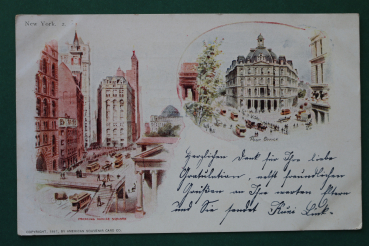 Ansichtskarte AK New York 1900 Post Postamt, Häuser Straßen Ortsansicht USA Amerika Vereinigte Staaten